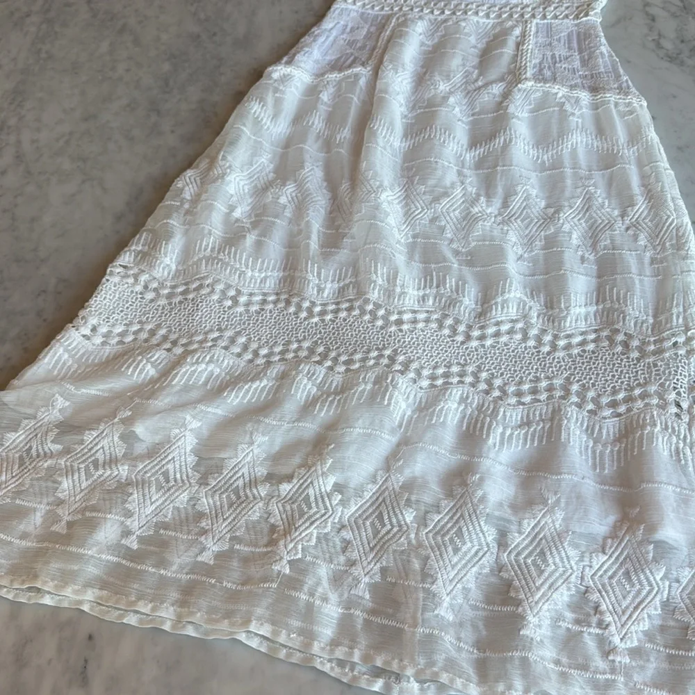 Anthropologie Eri + Ali White Swann Dress - Picture 7 of 12